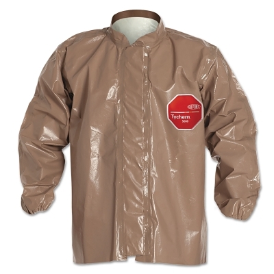DuPont™ C3670T TN Tychem® 5000 Tan Chemical Protective Jacket w/ Elastic Cuffs & Taped Seams